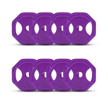 STUDIO BODY SET ONLY BARBELL BAR & 20KG PLATES (10KG x 2) - Purple Plate Main IMG.