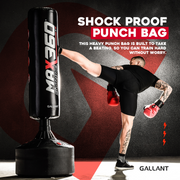 6ft Punch Bag With Rain Cover & Gloves Combo Set Shock Proof Punch Bag.