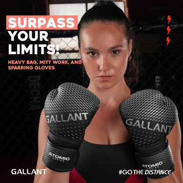 Atomic Series Boxing Glove - Silver Surpass Your Limits.