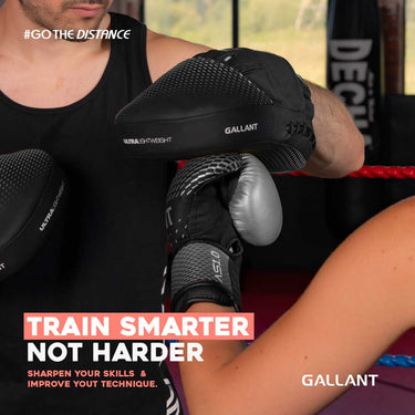 Atomic Series Boxing Gloves and Focus Mitts Combo - Silver  Train Smarter Not Harded.