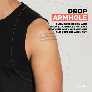 Gallant Drop Armhole Tank Top, Drop armhole.