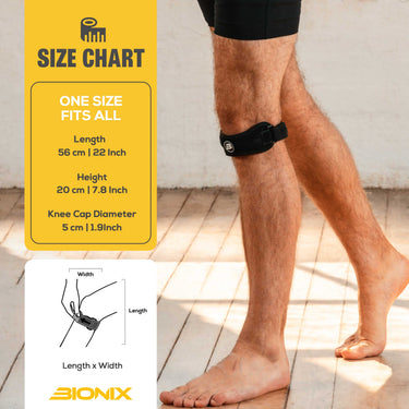 Patella Knee Support Strap,Size chart.