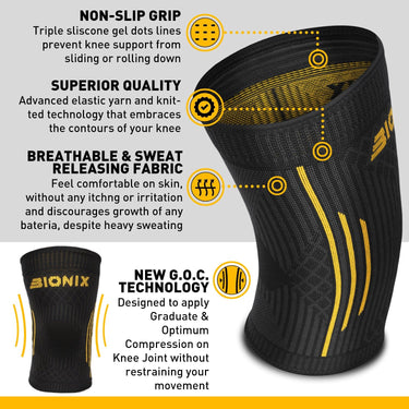 Bionix Knee Support Brace Compression Sleeve,Product details.