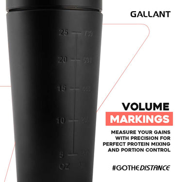 Gallant Protein Shaker, volume markings.